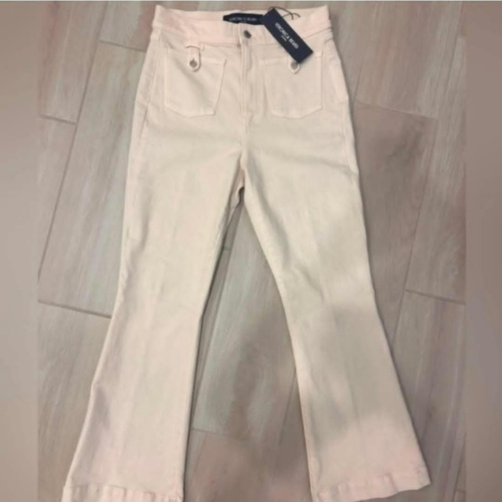 Veronica Beard Ivory High-Waist Jeans Size 29 Us